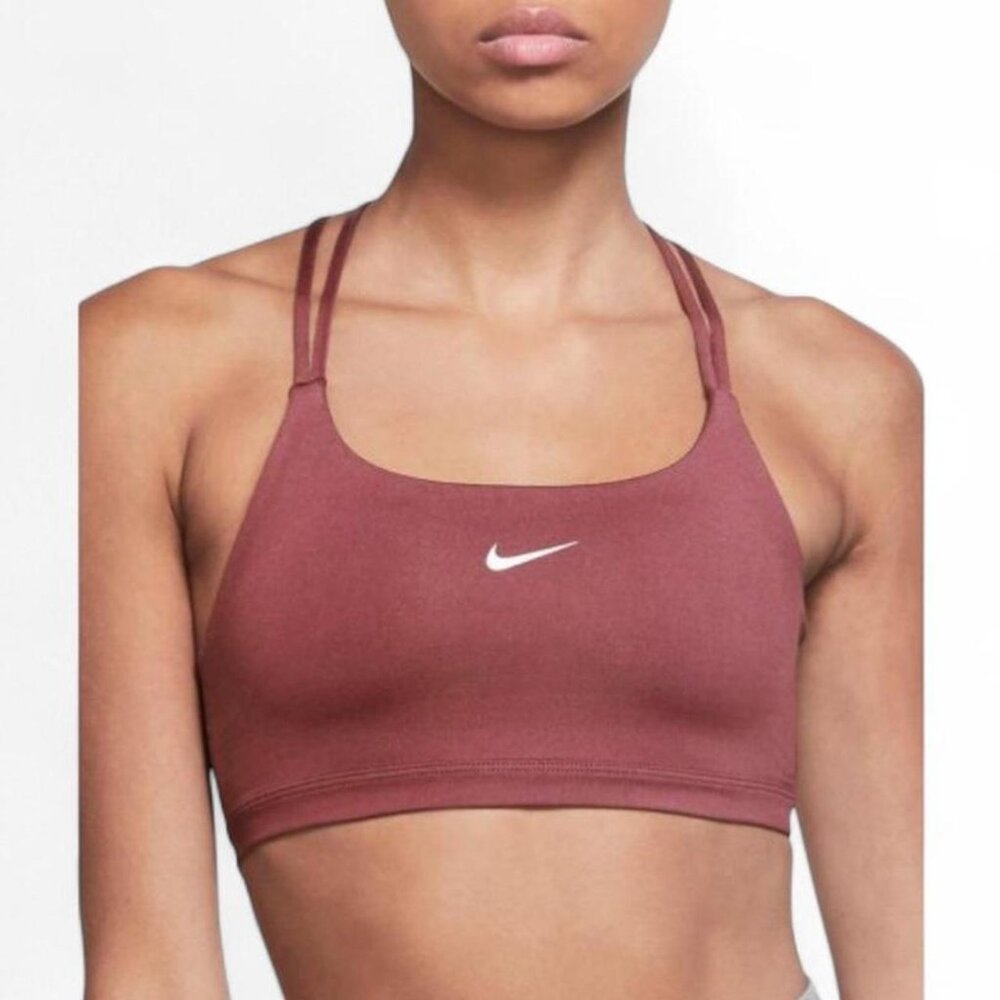 Nike Dri-Fit Indy Light Support Non-Padded Sports Bra in Canyon Rust